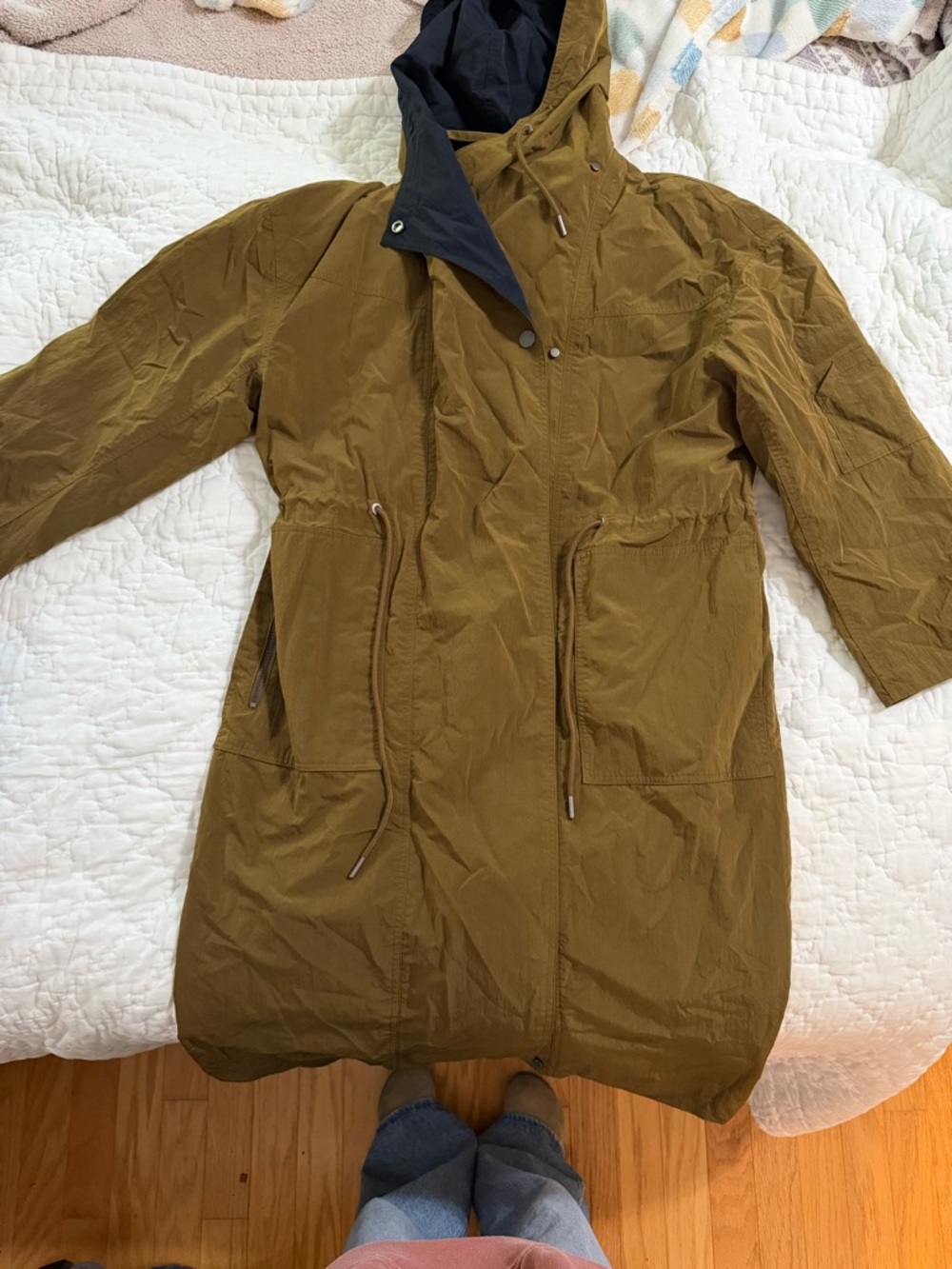 Zara Olive Brown Hooded Jacket